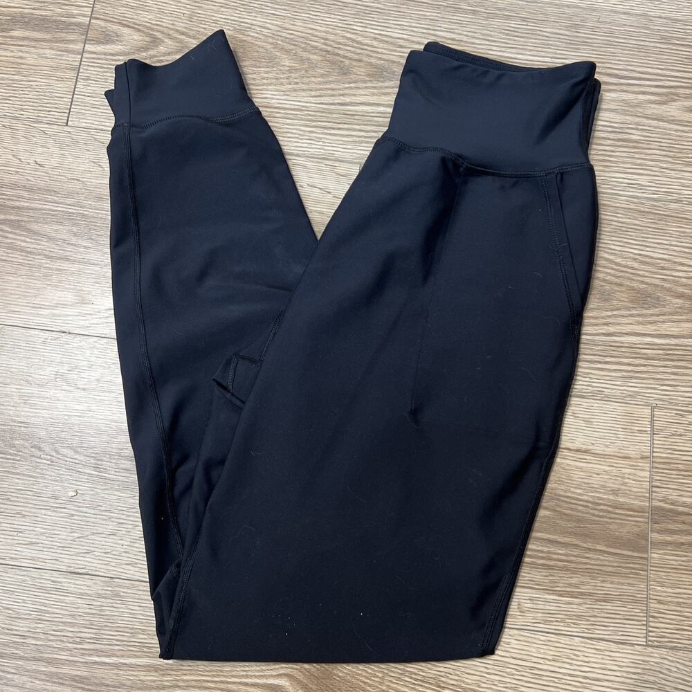 Old Navy Women’s Black Powersoft High Waisted Ribbed Leggings Size Large (A49)